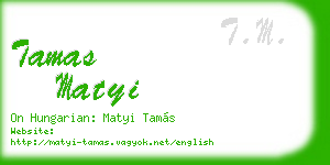 tamas matyi business card