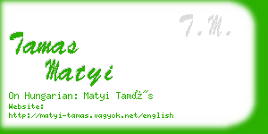 tamas matyi business card